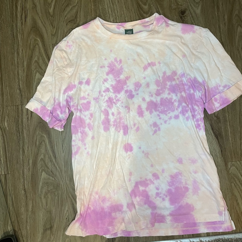 Pink tie dye shirt size small wild fable